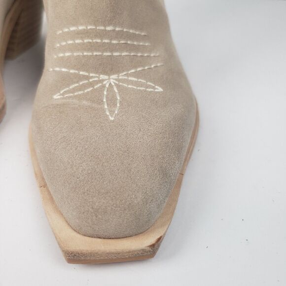 Dolce Vita Samare Western cowgirl tall Boots Suede beige Size 5 - Picture 10 of 16